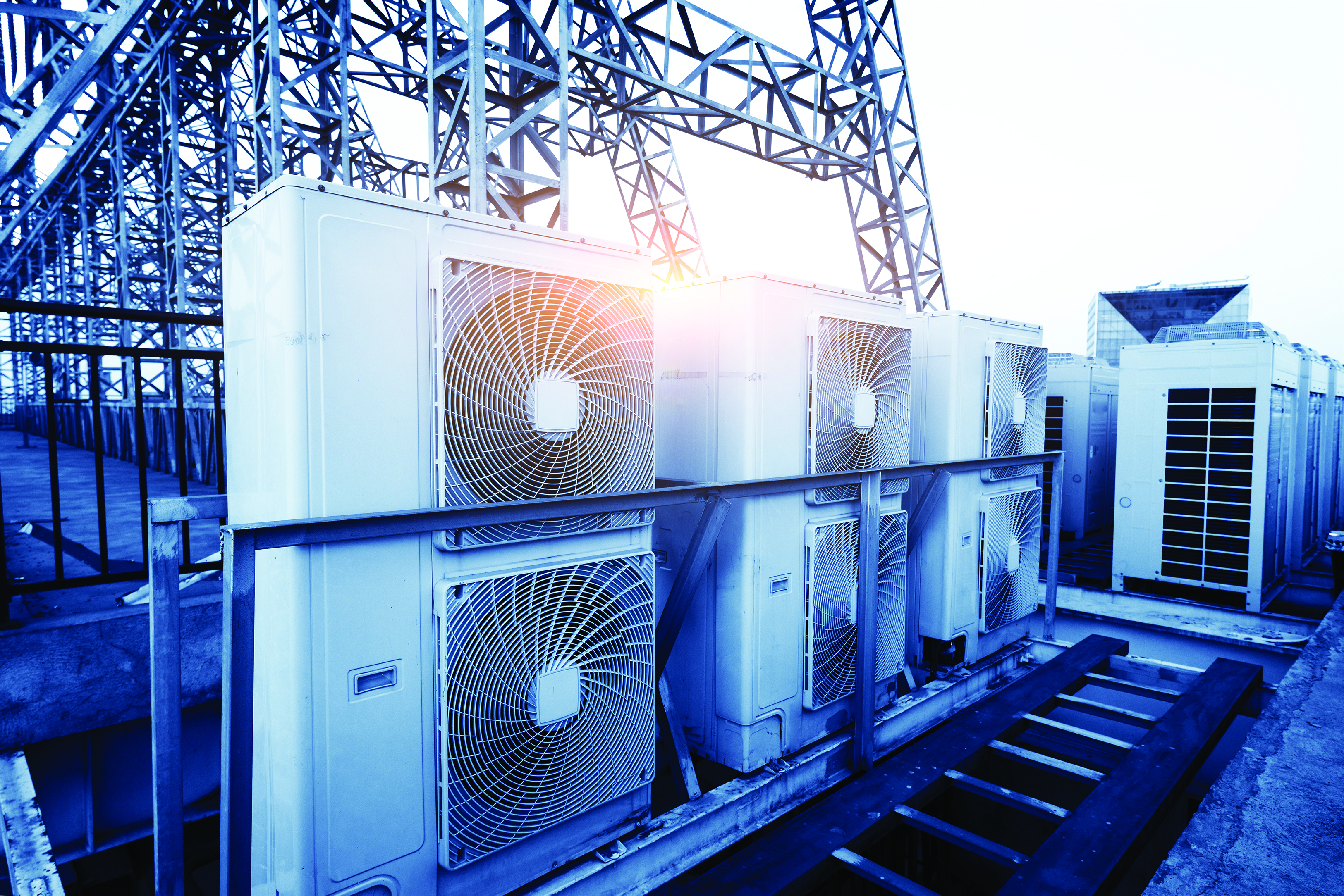 HVAC System Fans Outside