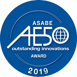 hypro, asabe ae50 outstanding innovations award, 2019, blue logo, white background