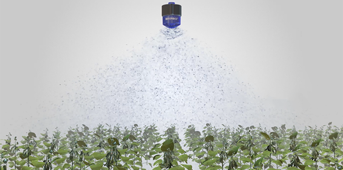 Nozzle with Superior Coverage in Complex Canopies