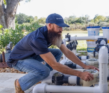 Man Installing IntelliFlo3 VSF Pump
