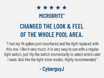 testimonial microbrite "changed the look &amp; feel of the whole pool area"
