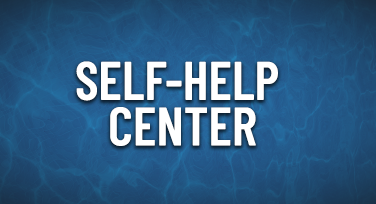 Blue background. Text: Self Help Center