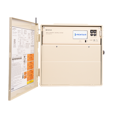 IntelliCenter Lite Pool Control System with cover door open.
